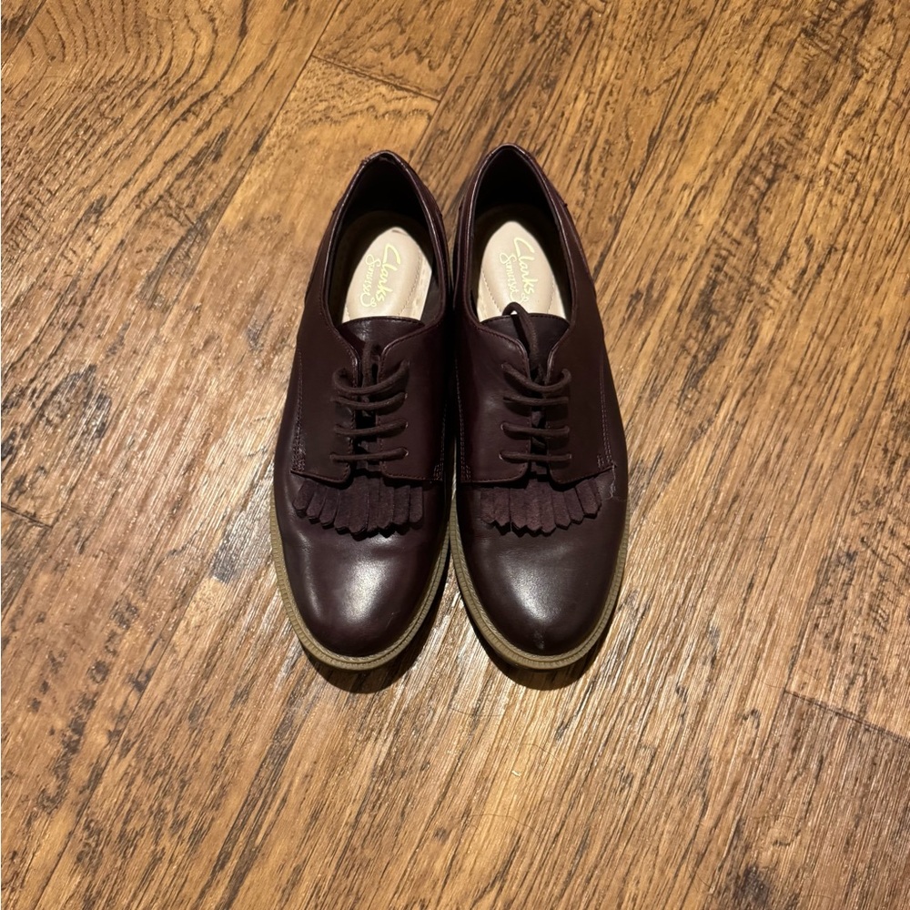 Women’s Clarks Somerset Griffin Mabel Leather Oxford Shoes, Size 8M